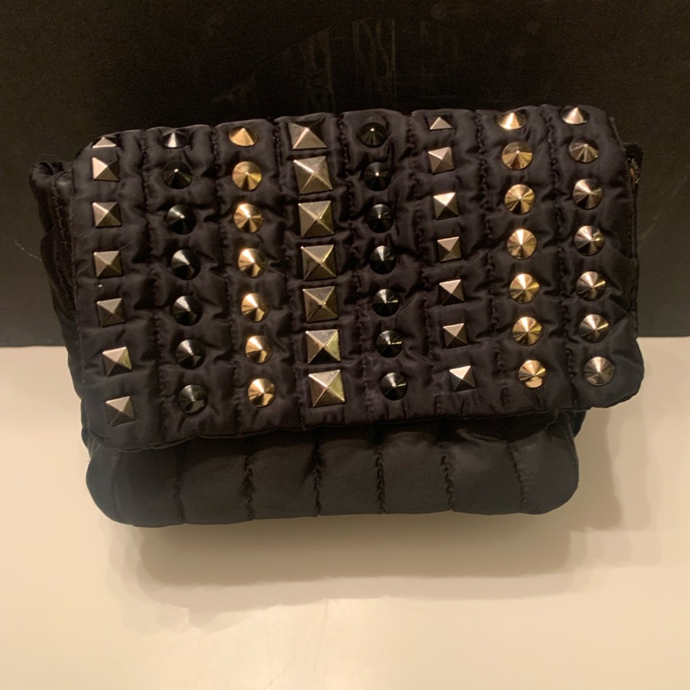 THINK ROYLN Black Studded Crossbody Bag
